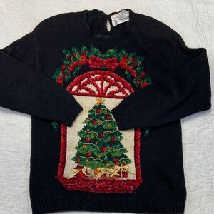 Vintage Talbots Festive Christmas Tree Sweater